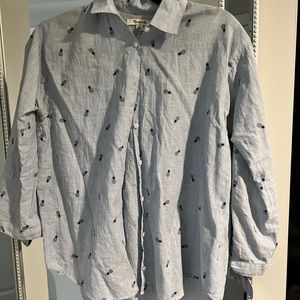 Madewell Linen Pineapple Shirt